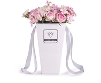Boîte d'emballage de fleurs pour bouquet, à emporter, boîte avec poignée faible quantité minimale de commande