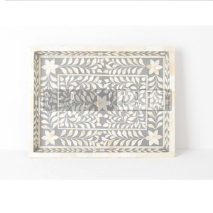 Plateau vadrouille décoratif multicolore au design art déco pour comptoir de cuisine et table de chambre et de service - Product Image 1