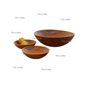 Juego de tazones de frutas de madera de diseño fabuloso de tres accesorios de mesa Tazón de chocolate de frutas con calidad de lujo - Product Image 2