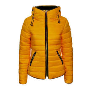 Parkas de lujo para mujer, chaquetas acolchadas 100% de poliéster, chaquetas acolchadas de Color sólido de manga larga lisas informales personalizadas para mujer - Product Image 6