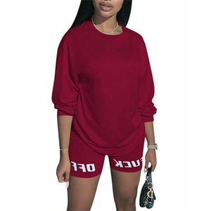 Ropa de fitness para mujer, tops con diseño personalizado, pantalones cortos de chándal - Product Image 5