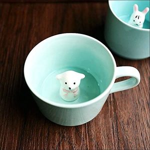 Tasse en céramique Unik Novelty 3D Animal Inside Tasse à café, thé et lait en forme de <span class=keywords><strong>licorne</strong></span> pour cadeaux - Product Image 3