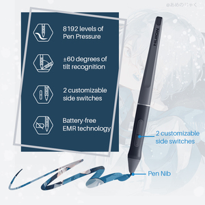 Tablette graphique Huion <span class=keywords><strong>HS611</strong></span> avec 8 touches multimédias, lecture de musique, stylet sans batterie, tablette de dessin, tablette numérique - Product Image 6