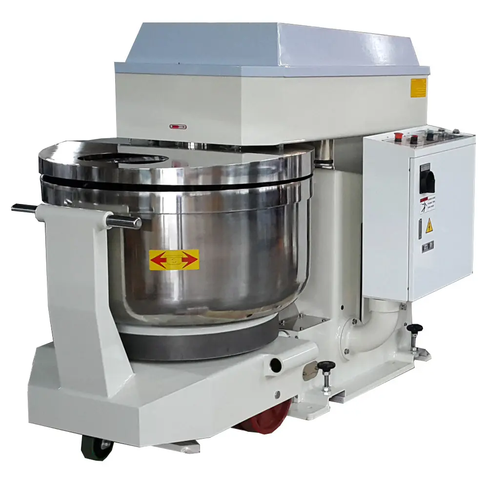 Professional Spiral Dough Mixer Flour Mixing Machine 100Kg Flour Mixer Removable Bowl Dough Kneader Machine 2 Speed Spiral Mixer
