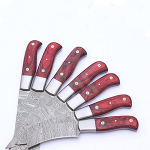 Xyj — ensemble de 9 couteaux de Chef, faits main, personnalisés, en acier inoxydable 7cr17 avec affûteur en bloc et ciseaux de cuisine - Product Image 6