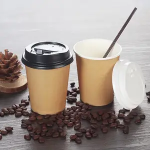 Best Sell Takeaway Paper Coffee Cups Cogi Kraft 8 Oz 280ml x 1000 cups Disposable Paper Cup