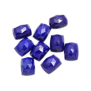 12x15.50 mm Blue Lapis Lazuli Rectangle Shape Loose Stones AA Quality Faceted Cut Lapis Lazuli Gemstone For Jewelry Making