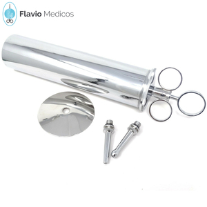 Seringue chirurgicale d'enlèvement de cire d'oreille d'instruments d'acier inoxydable vétérinaire pour le diagnostic - Product Image 2