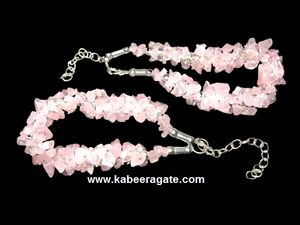 ขายส่งสร้อยข้อมือโลหะอัญมณี: สร้อยข้อมือโรสควอตซ์ - Product Image 2