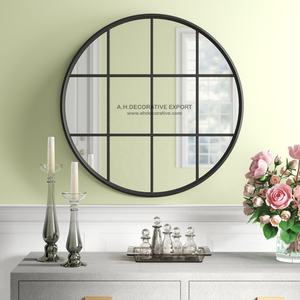 Miroir décoratif mural en métal, style européen, pour la maison et l'hôtel, salon, décoration murale de styliste - Product Image 3