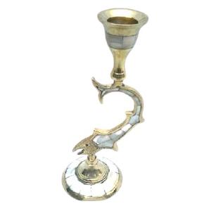 Soporte de estatua de pez de latón hecho a mano con acabado pulido nuevo estilo para decoración del hogar o uso de velas - Product Image 2