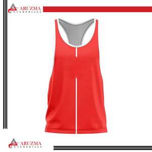 High Quality Men's Casual Exercise Quick Dry Fitness Stringer Singlet With Custom Logo Print Excellent Material Tank Top for Men - Product Image 5