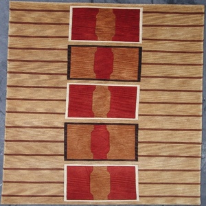 Alfombras hechas a medida para sala de estar, forma abstracta tibetana, anudada a mano, pila de corte de lana 100% - Product Image 4