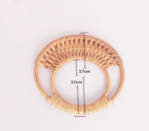 Asa de bolsa trenzada de mimbre Natural, Asa de bolsas de mimbre de Vietnam - Product Image 3