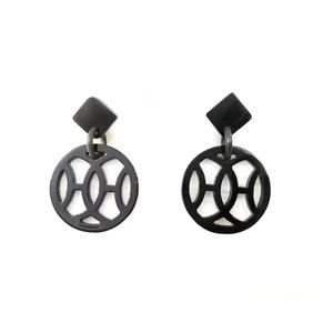 Boucles d'oreilles pour femmes en résine à imprimé animal rayures zébrées très tendance, forme classique, parfaites pour les mariages, les fêtes et les anniversaires - Product Image 1