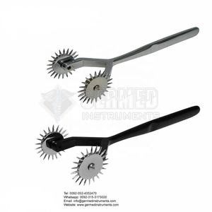 Roue de Wartenberg en acier inoxydable noir, double rangée, outil de diagnostic sensoriel médical, GERMED INSTRUMENTS - Product Image 1