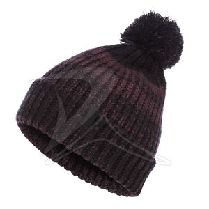 Gorro de lana 100% cálido de invierno personalizado para adultos artículo promocional de estilo de punto liso de moda - Product Image 2