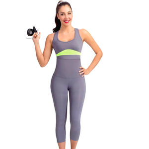 Conjuntos de gimnasio ecológicos transpirables de talla grande sólidos para mujer Ropa activa Ropa de yoga sin costuras para fitness - Product Image 4