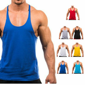 เสื้อกล้ามออกกำลังกายผู้ชายแบบลำลองสำหรับฟิตเนส เพาะกาย ไซส์ใหญ่ แห้งเร็ว ผ้าฝ้าย 100% พิมพ์ลายเองได้ - Product Image 2