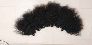 Extensions de cheveux brésiliens et indiens Remy Kinky Curly Paquets de cheveux humains vierges crus avec des cheveux de temple d'alignement des cuticules - Product Image 6
