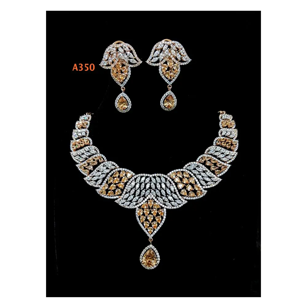 최고의 디자인 미국 다이아몬드 아프리카 목걸이 스타일 세트 보석