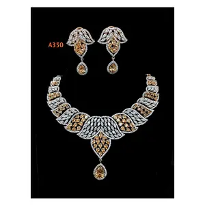 Best Design American Diamond African Necklace Style Set Jewellery