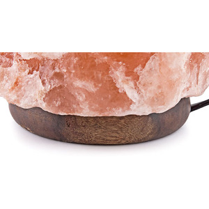 Lámpara de Sal del Himalaya de Cristal Naranja Natural de Pakistán, con Diseño Floral Decorativo Tallado a Medida y Interruptor Regulador de Intensidad - Product Image 3