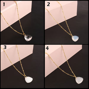 Collar con colgante de piedras preciosas de ópalo, cadena de cuentas hecha a mano de briolette, trillón de 15mm - Product Image 2