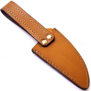 Funda de cuero de grano rico para cuchillos de hoja fija, producto OEM hecho a mano - Product Image 3