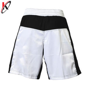 Short de fitness Muay Thai blanc confortable vêtements de poing thaïlandais de grande taille pour la boxe MMA pour les arts martiaux - Product Image 3
