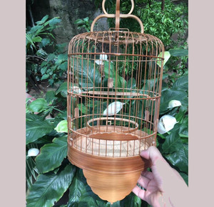 Cage pour les perroquets de maison et le jardin, cage en bambou pour les oiseaux - Product Image 2