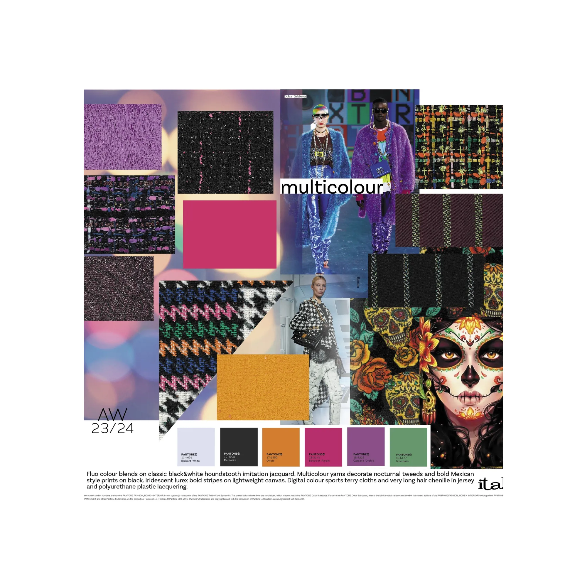Womenswear Colour and Fabric Trends AW 23/24 pdf file in English for textile and fashion professionals