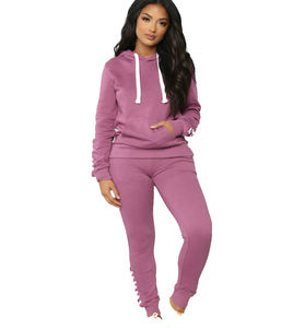 Survêtement de sport en velours pour femme noir, ensemble deux pièces, uniforme unisexe, jogging, logo personnalisé, 2021 - Product Image 5