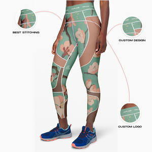 Venta al por mayor entrenamiento yoga 100% algodón leggings para mujeres fitness personalizado yoga pantalones deporte gimnasio yoga leggings mujeres - Product Image 5