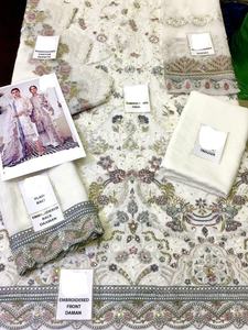 2022 Pakistani Designer <b>Wedding</b> Cloth Collection Salwar Kameez Chiffon Suit Viscose Silk Rayon Handwoven Eid <b>Dress</b> - Product Image 3