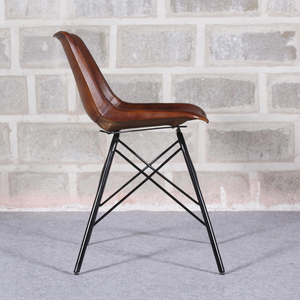 Muebles modernos contemporáneos para el hogar, silla de comedor de hierro y cuero para el hogar, oficina, apartamento, Villa para hoteles - Product Image 3