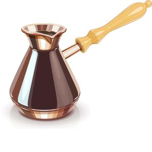 KAMRAN Copper Hammered <b>Turkish</b> <b>Coffee</b> <b>Pot</b> with Wooden Handle Eco-Friendly Reusable Portable Antique Design - Product Image 4