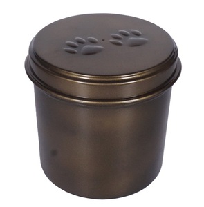 PLASTIC PET ENGRAVED PAW MARK <b>URN</b> PAW ENGRAVED PET CREMATION <b>URN</b> PLASTIC ROUND SHAPE PET BEST PRICE PRINT <b>URN</b> - Product Image 2