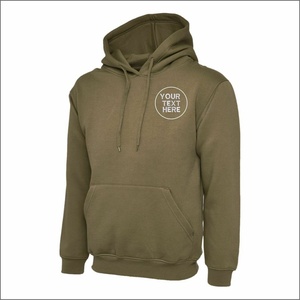 Custom Personalised Embroidered Classic Hooded Sweatshirt Pullover Hoodie <b>Jumper</b> 100% Cotton Fleece Camouflage <b>Pattern</b> <b>Men's</b> - Product Image 1