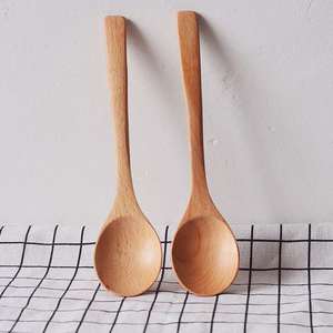 Cuillère à soupe en bois pour ensemble d'ustensiles de cuisine vaisselle de cuisine pour cuillère spatule fourchette teck bois cuisson cuillères à soupe à vendre - Product Image 3