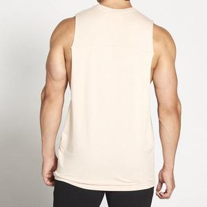 2021 100% Cotton <b>Mens</b> Bodybuilding Sleeveless Gym Top Muscle Cut Drop Armhole Blank Tank Top - Product Image 2