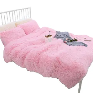 Lençol de cama elegante, cama macia e felpuda com pelo falso, cobertor, sofá, poltrona, longa, quente e brilhosa, folha de cama grande