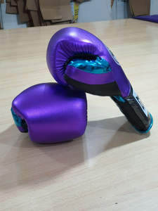 Alta calidad 8oz 12oz cuero genuino boxeo deportes entrenamiento guantes al por mayor hombres modelo caja guantes - Product Image 4