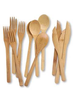 Biodegradable <b>Bamboo</b> Cutlery Travel Set With Bag, <b>Bamboo</b> Spoon Fork Knife Drinking <b>Straw</b> Clean Brush Chopsticks Set Handicraft - Product Image 6