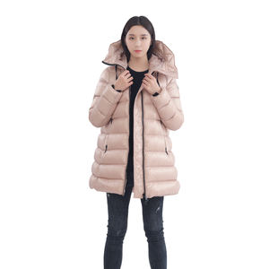 Blouson d'hiver pour femme, réversible, imperméable, tricoté, à capuche, bomber, rembourré, avec doublure en nylon, sans manches, rose - Product Image 3