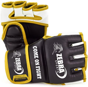 2023 nouveaux gants MMA en cuir PU de haute qualité personnalisés gants d'entraînement demi-doigt conception en gros gants UFC à la main - Product Image 4