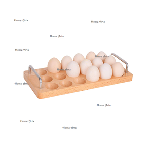 Plateau de rangement pour œufs en bois au design admirable, de la plus haute qualité, forme rectangulaire, support à œufs pour accessoires de cuisine - Product Image 4