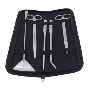 Kit d'outils de nettoyage d'aquarium manuel en acier inoxydable allemand de qualité supérieure, ton argenté, durable, pour aquascaping et aménagement paysager 2026 - Product Image 1