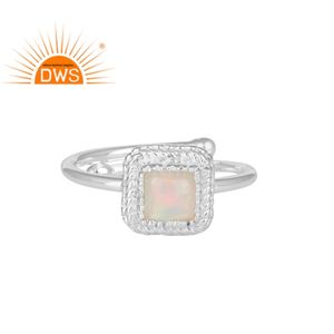 Feu naturel Éthiopien Opale Anneau de Pierres Précieuses Grossiste Bijoux En Argent Sterling Bague Bijoux Fournisseur - Product Image 1