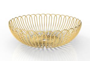 Bol à fruits décoratif de luxe Vantage Premium, en acier inoxydable perforé, style américain - Product Image 6